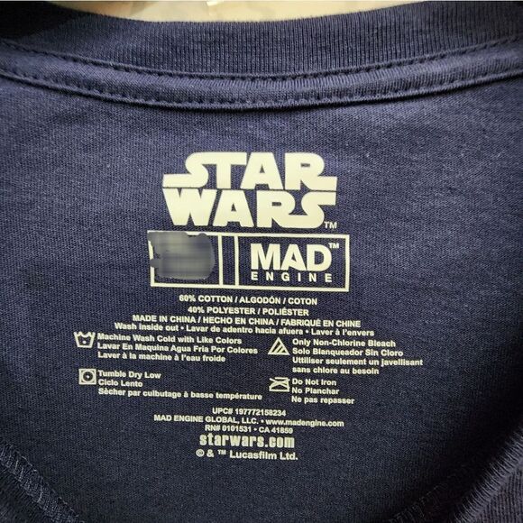 New Star Wars Yoda Best Dad Father Day Men's Graphic T-Shirt, Blue - Picture 8 of 8